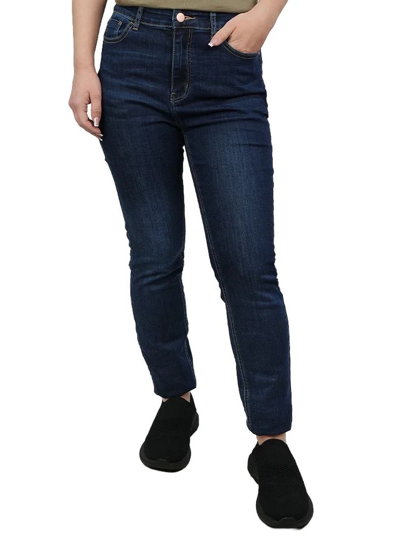 Women’s High-Waist Slim Tapered Denim Jeans